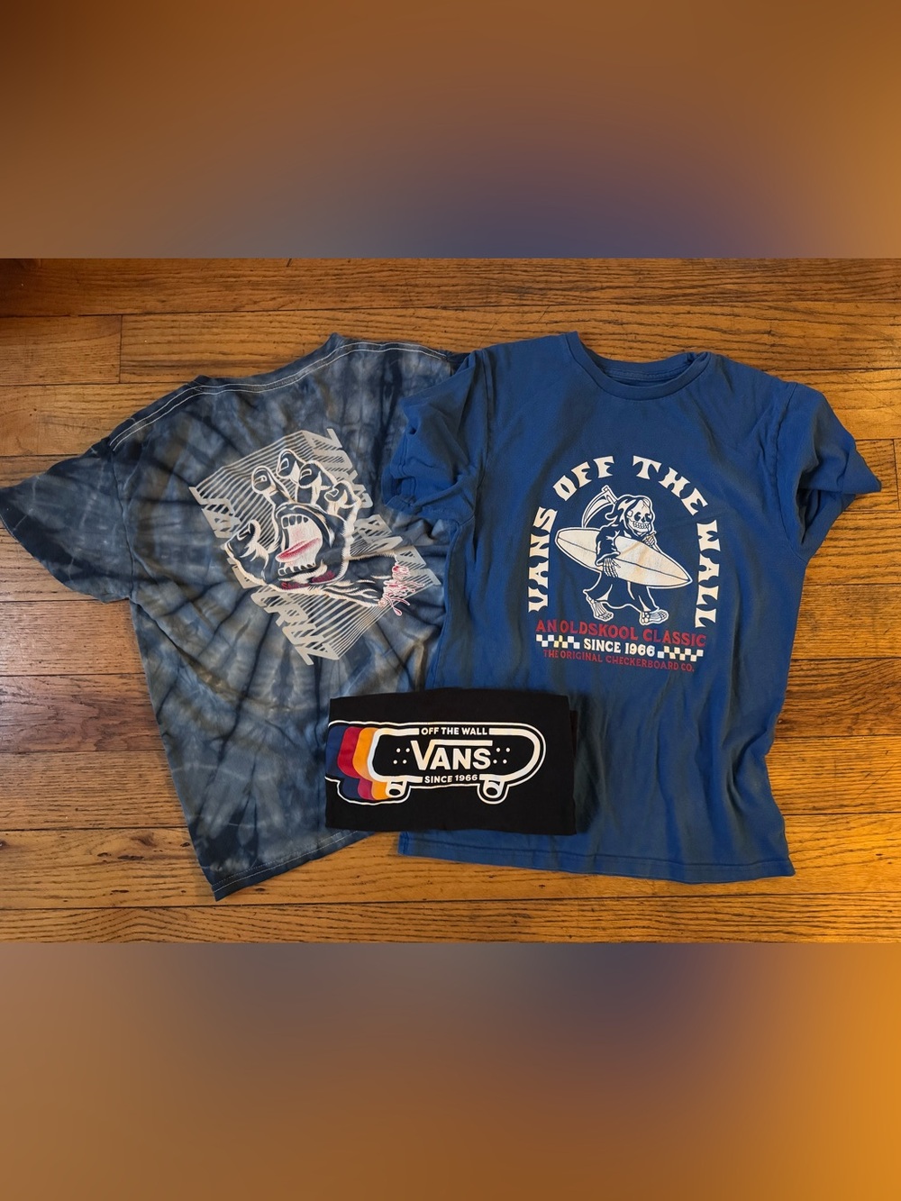 Vans | Lot of 3 Blue and Black Skateboarding Graphic Tees - sz L